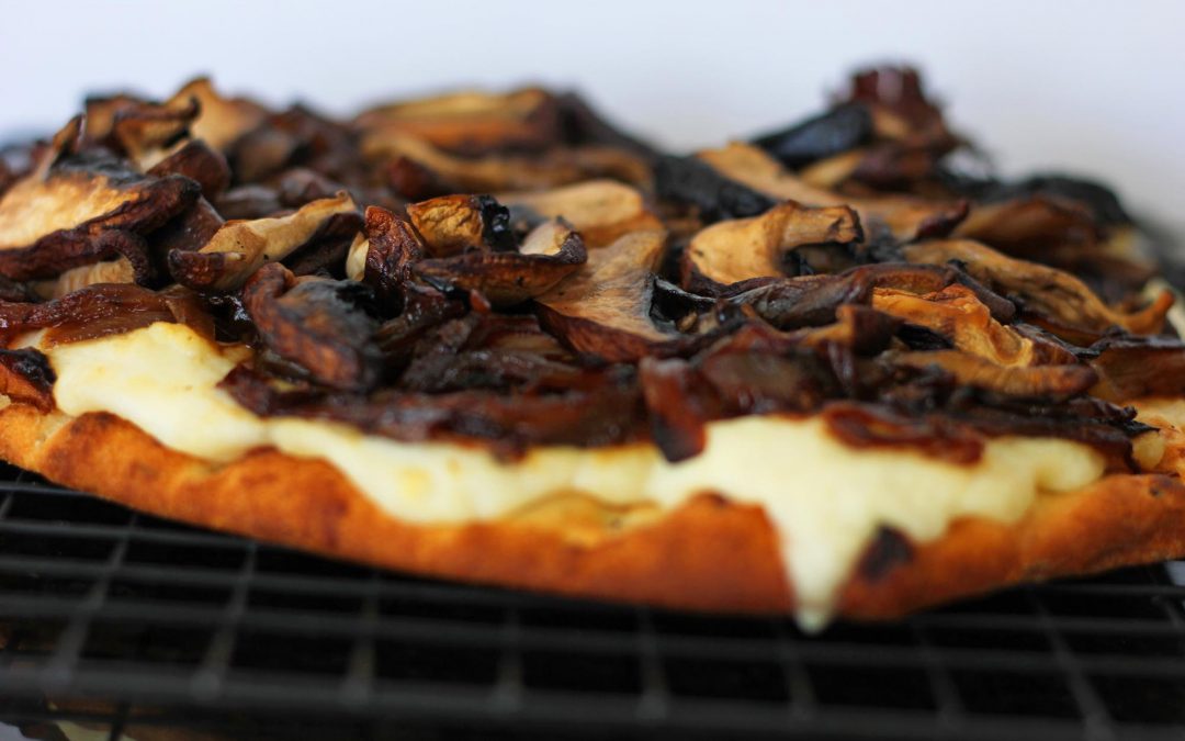 Mushroom and Caramelized Onion Pizza