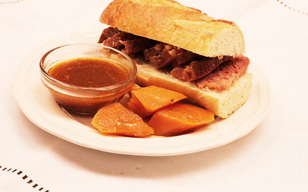 Corned Beef on a Baguette