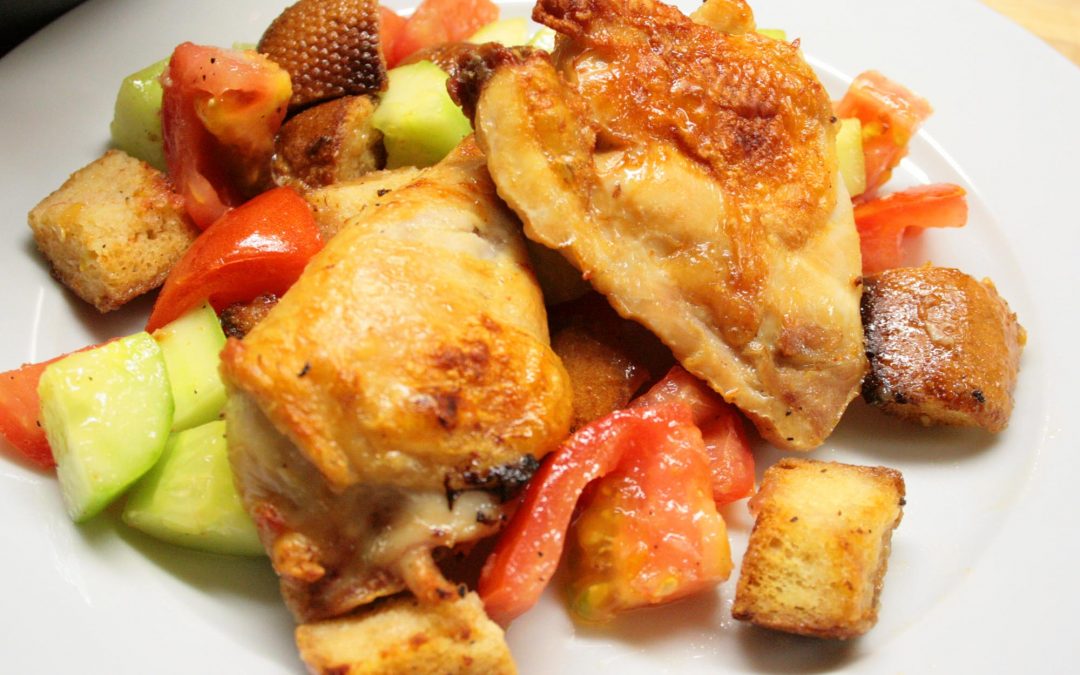 Sheet Pan Chicken and Panzanella Salad