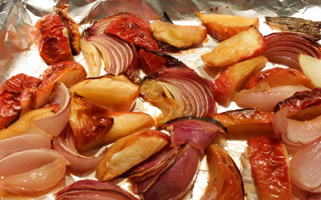 Roasted Red Apples and Onions