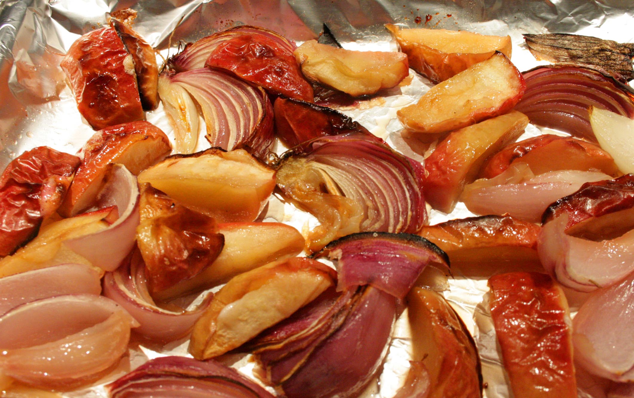 Roasted Red Apples and Onions Inspired Cuisine