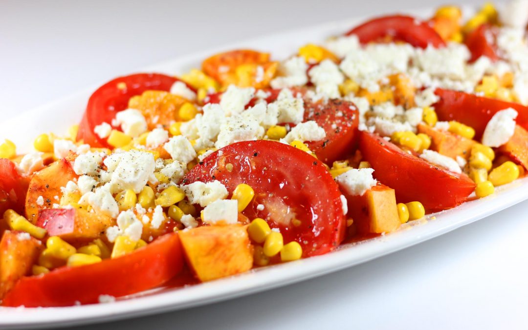 Nectarine, Tomato and Corn Salad
