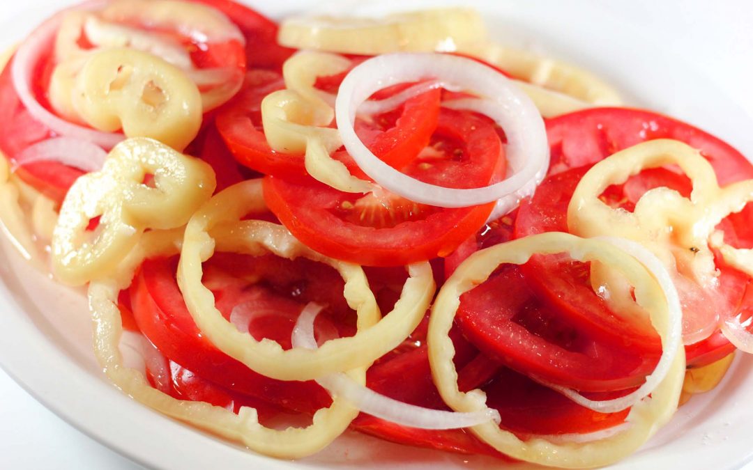Beefsteak Tomato, White Pepper and Sweet Onion Salad