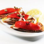 piquillo and sardine tartine