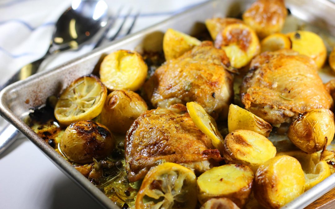 Sheet Pan Roasted Chicken with Garlic, Lemon and Rosemary