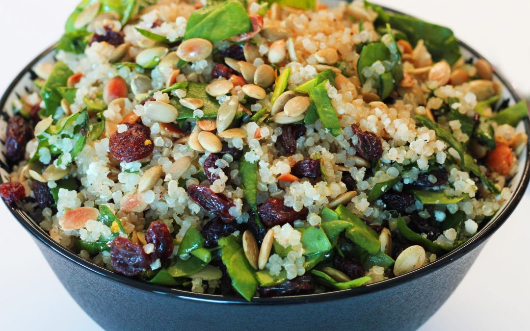 Quinoa Salad with Pepitas, Currants and Parm