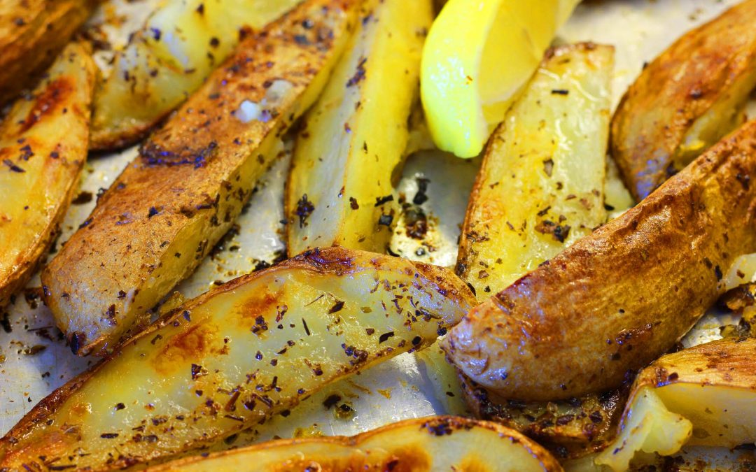 Lemon and Garlic Roasted Greek Potatoes