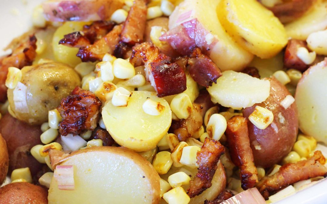 Grilled Corn, Bacon and Potato Salad