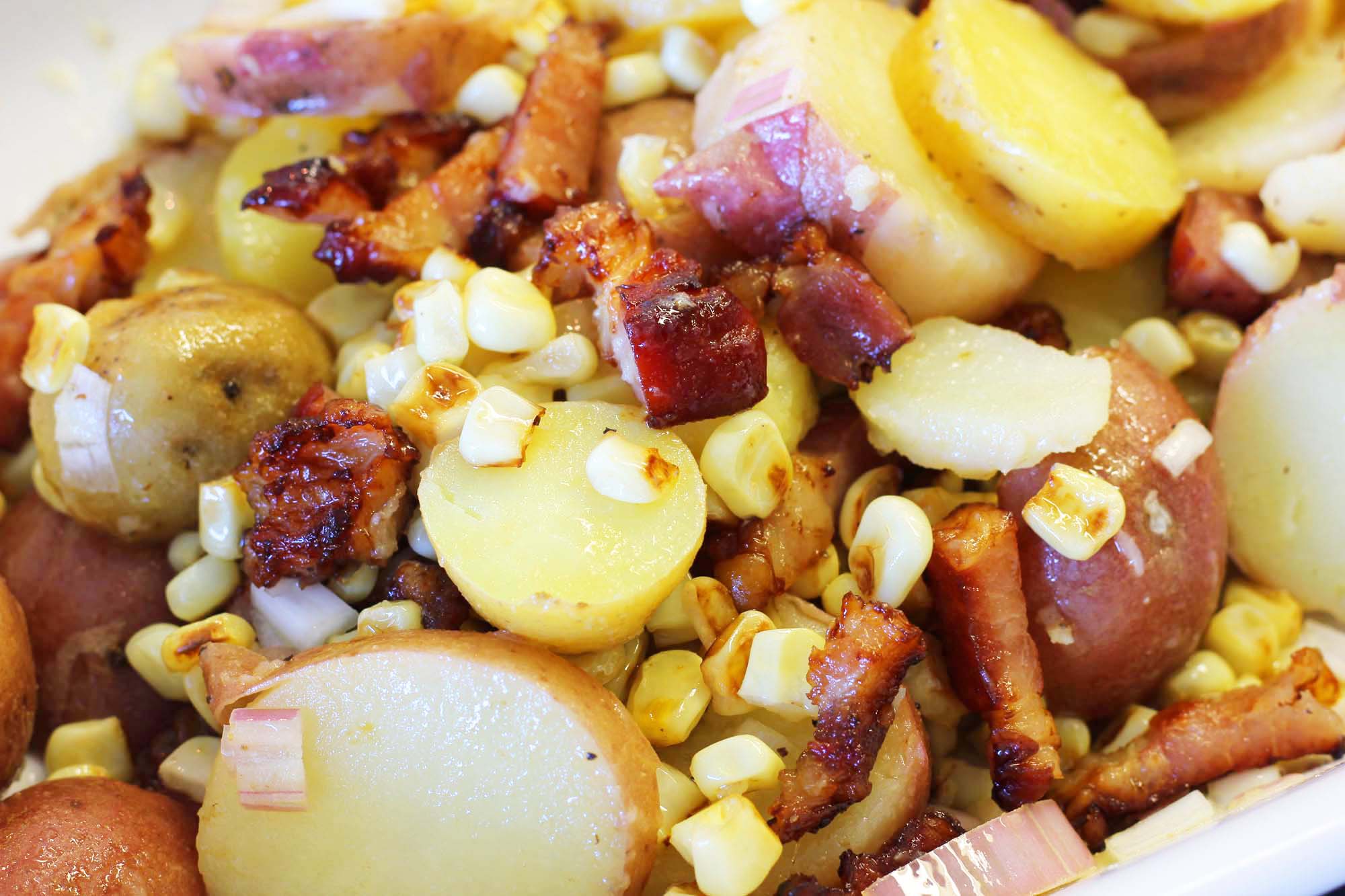Grilled Corn, Bacon and Potato Salad - Inspired Cuisine