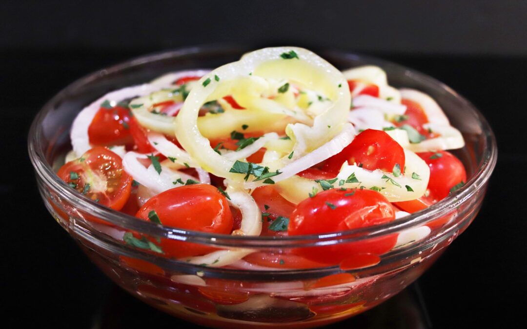 Beefsteak Tomato, White Pepper and Sweet Onion Salad