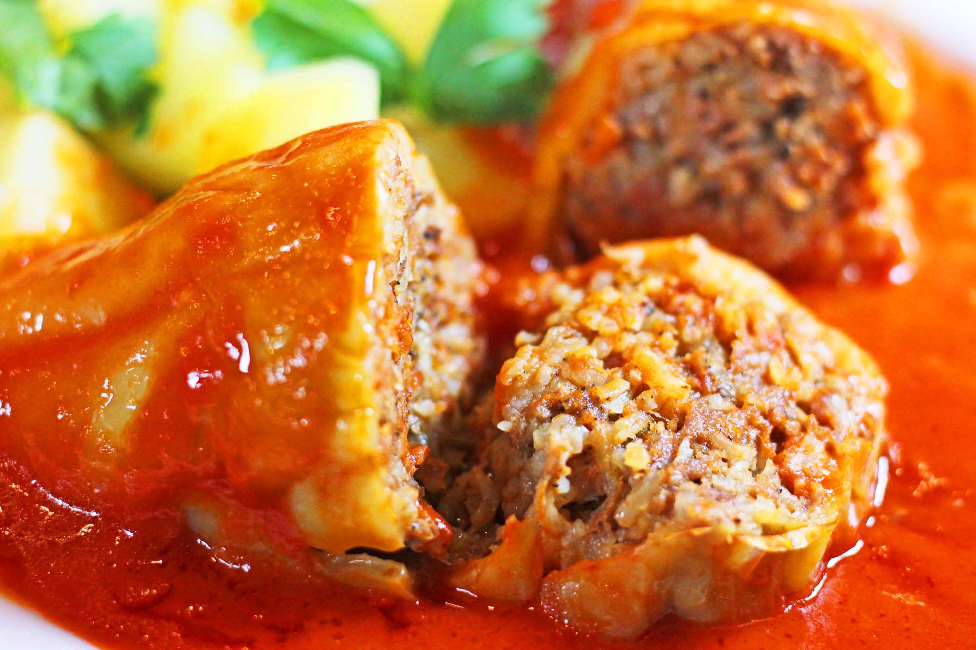 Stuffed White Peppers - Inspired Cuisine