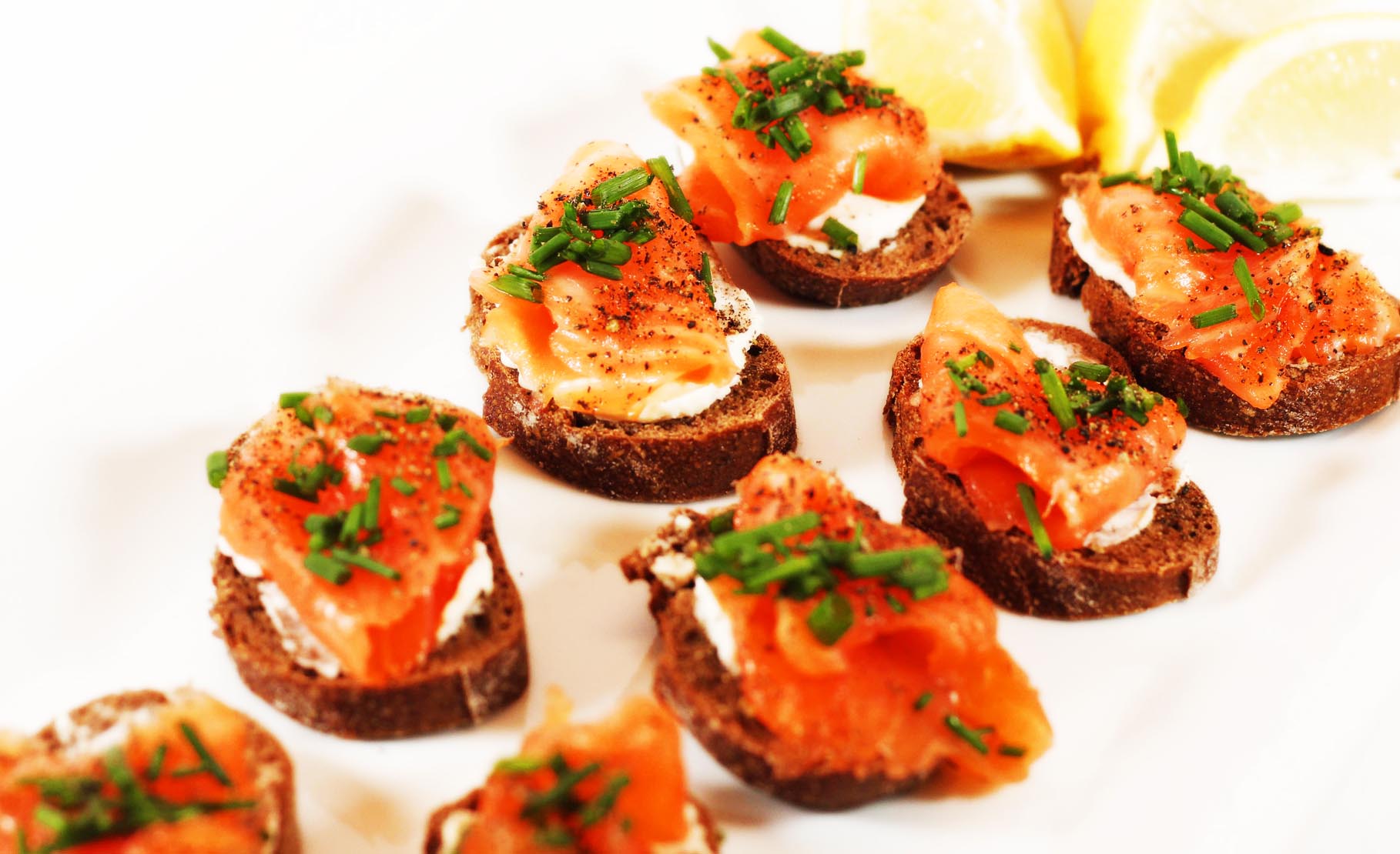 Smoked Salmon on Pumpernickel Inspired Cuisine