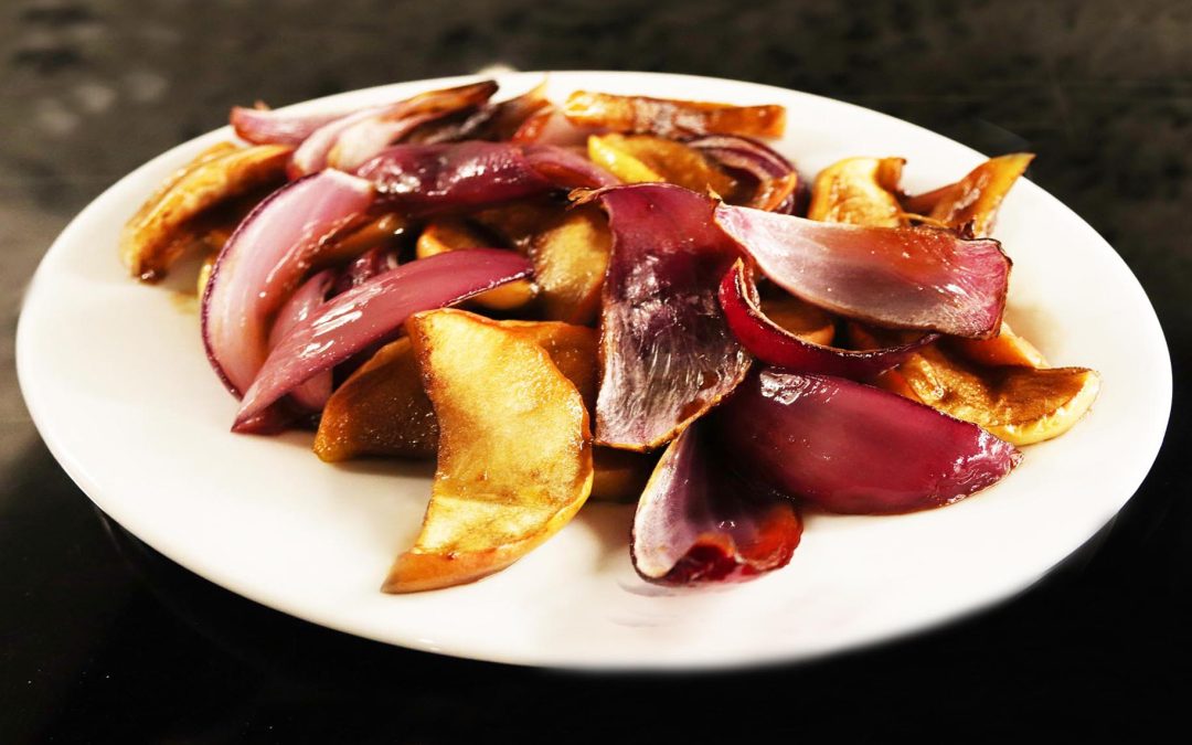 Roasted Red Apples and Onions