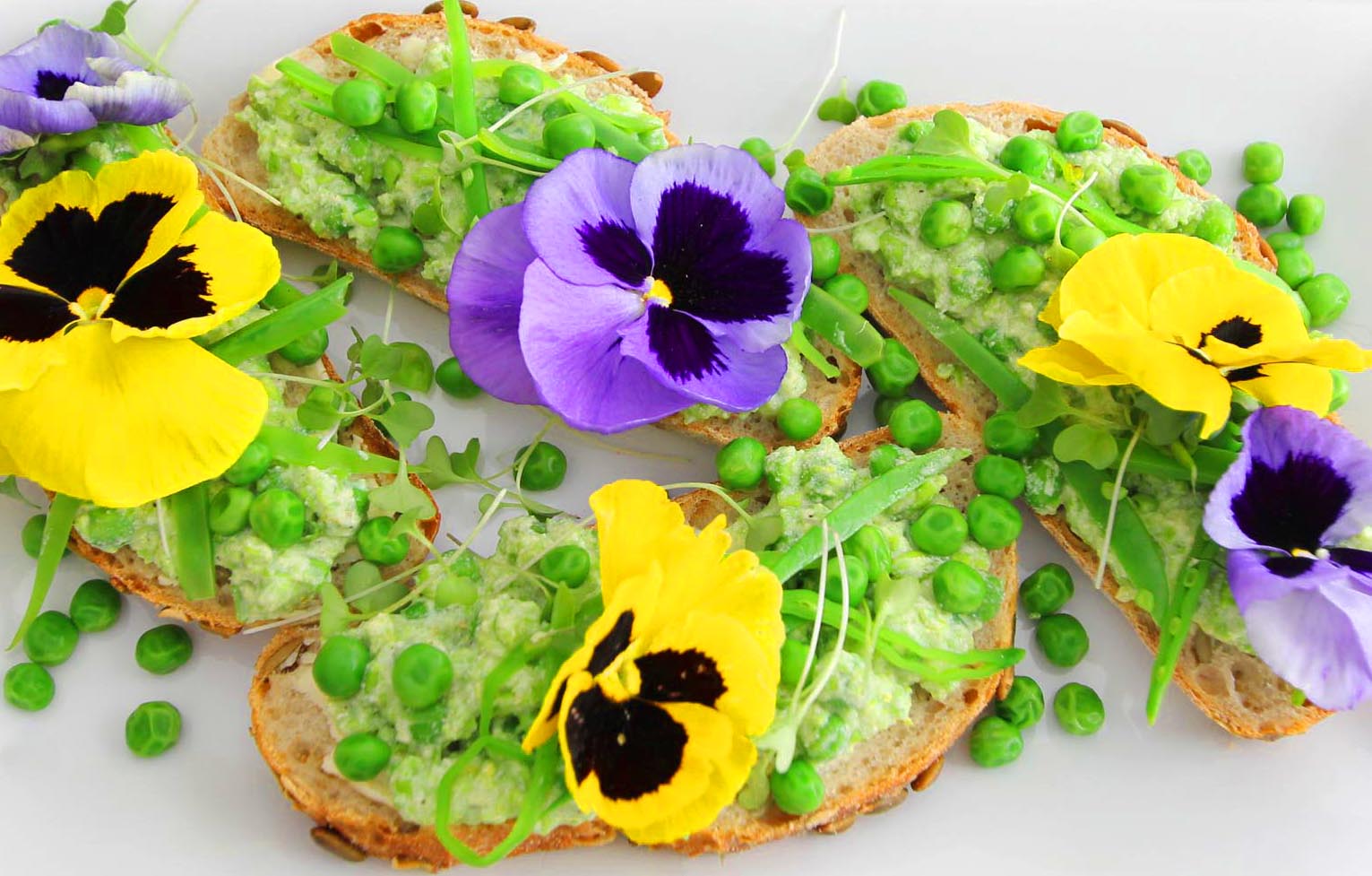 Sweet Pea Tartines - Inspired Cuisine