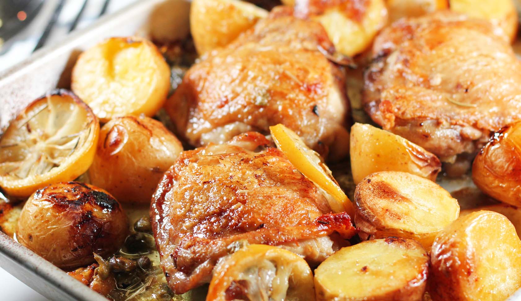 Sheet Pan Roasted Chicken with Garlic, Lemon and Rosemary Inspired Cuisine