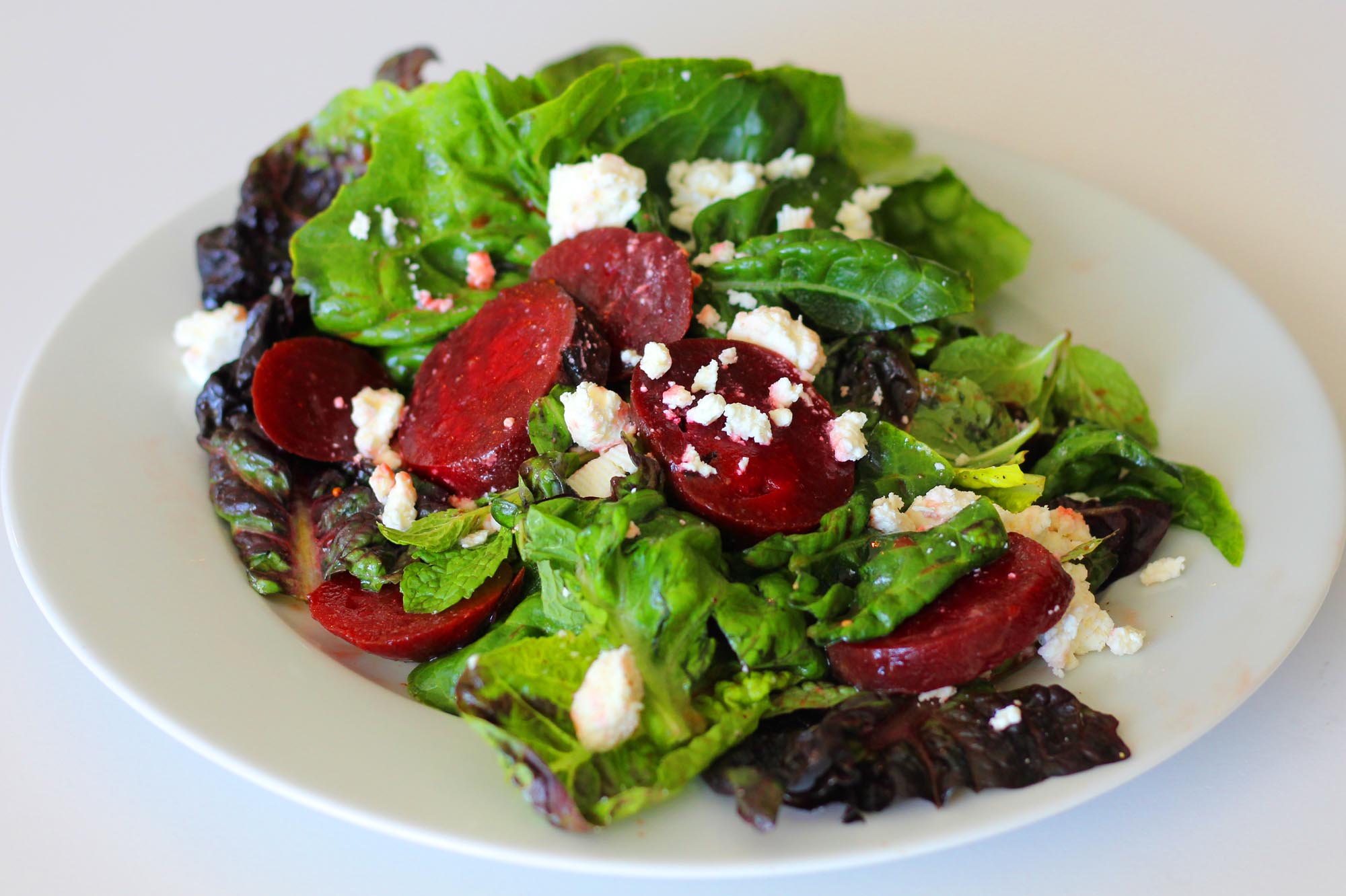 Beet Root, Mint and Feta Salad with Balsamic Dressing - Inspired Cuisine