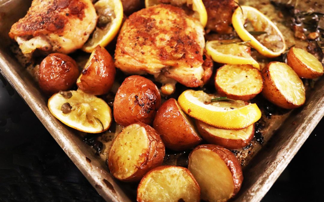 Sheet Pan Roasted Chicken with Garlic, Lemon and Rosemary