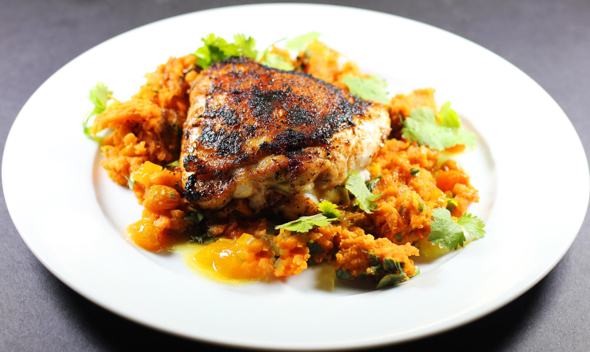 Mango Chutney Sweet Potato Mash - Inspired Cuisine