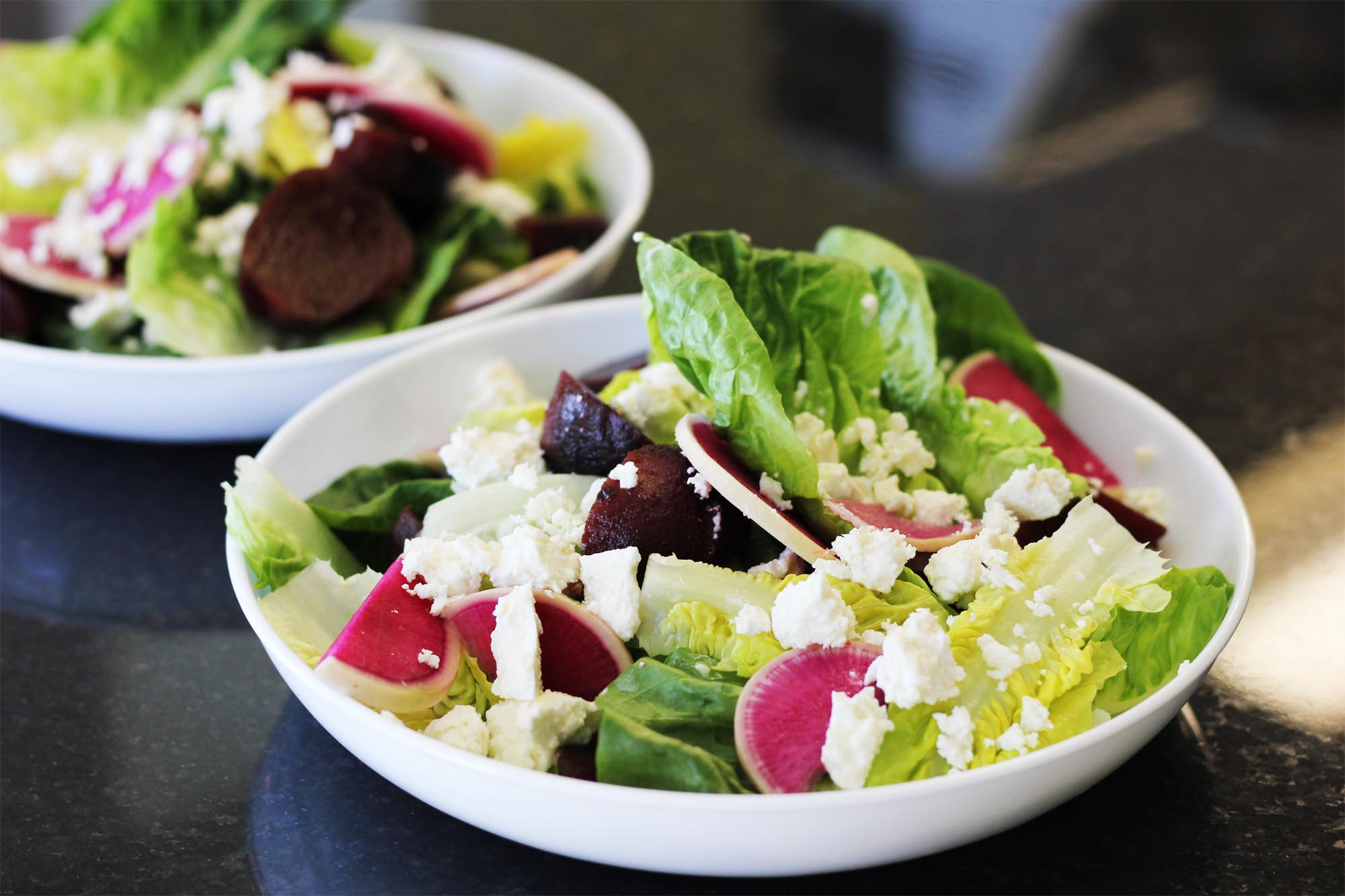 Lettuce Wrap Beet, Feta and Radish Salad - Inspired Cuisine