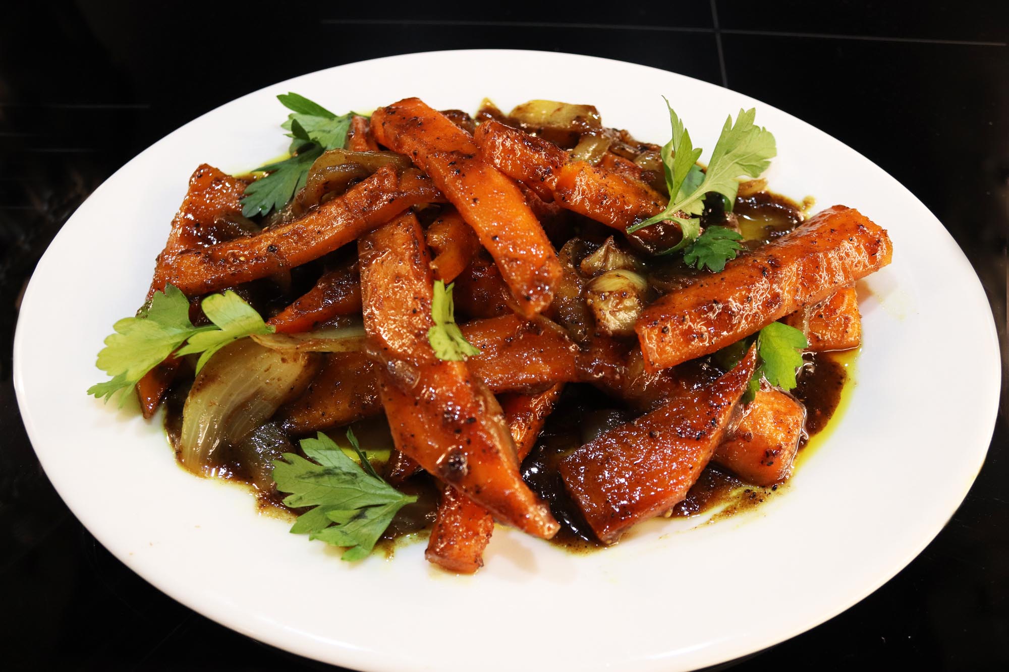 Ras El Hanout Spiced Roasted Carrots - Inspired Cuisine