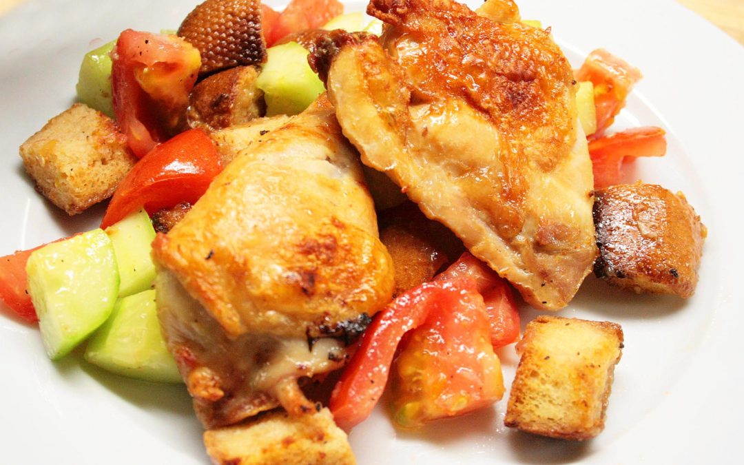 Sheet Pan Chicken and Panzanella Salad