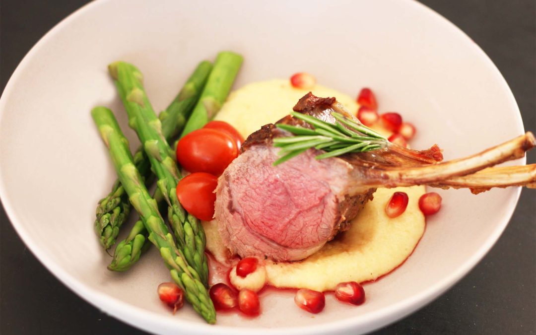 Rack of Lamb with Creamy Polenta and Spring Asparagus