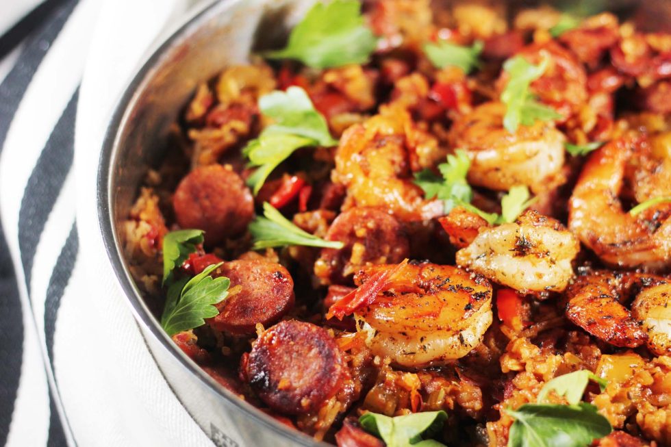 Cajun Shrimp, Sausage and Rice Inspired Cuisine