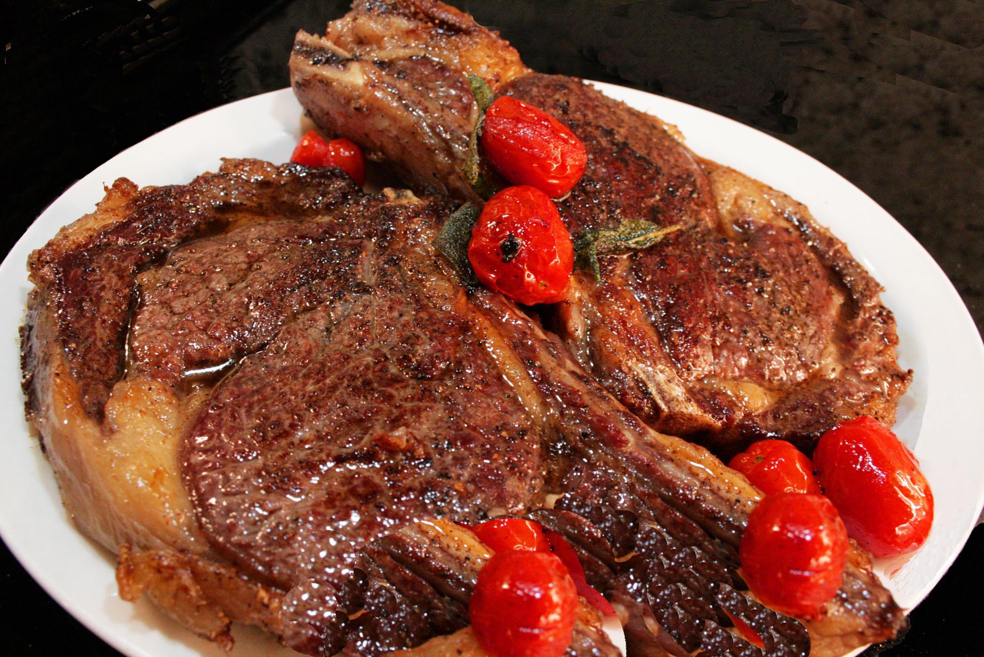 Reverse Seared Rib Steak - Inspired Cuisine