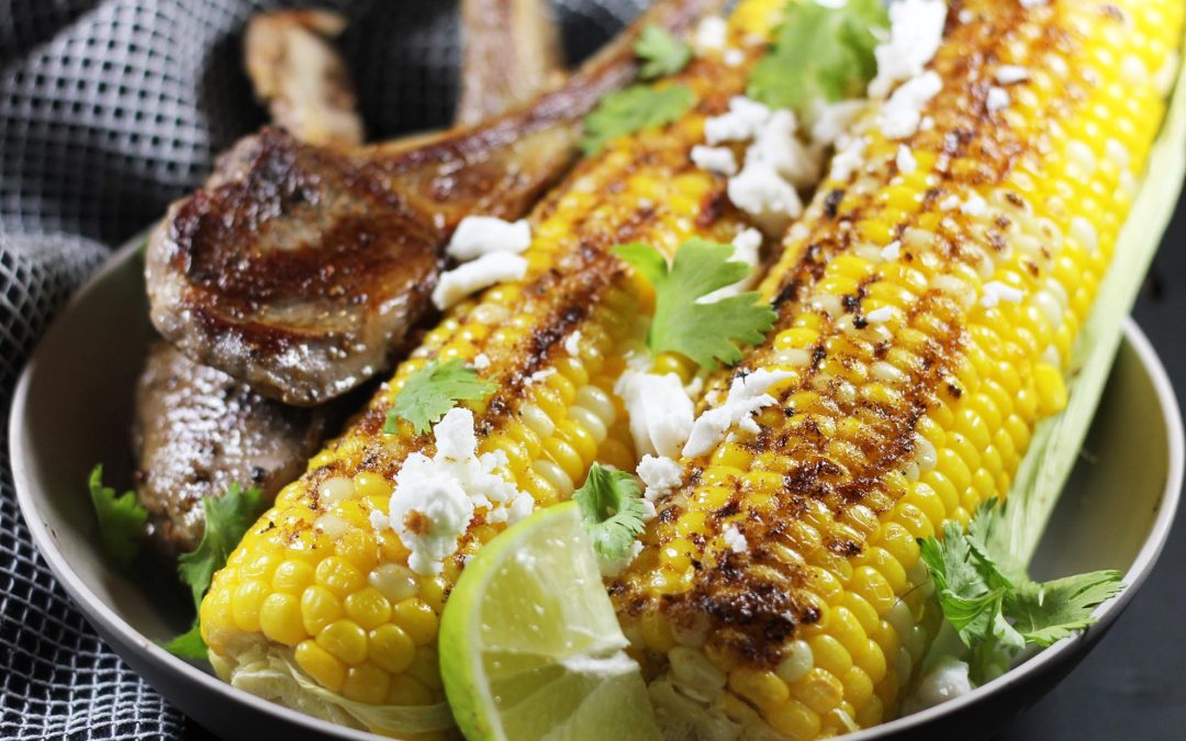 Grilled Mexican Street Corn and Lamb Lolly Pops