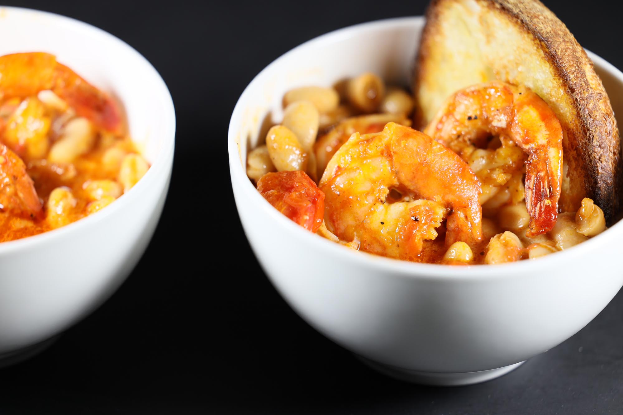 Garlic Shrimp with Spanish White Beans - Inspired Cuisine