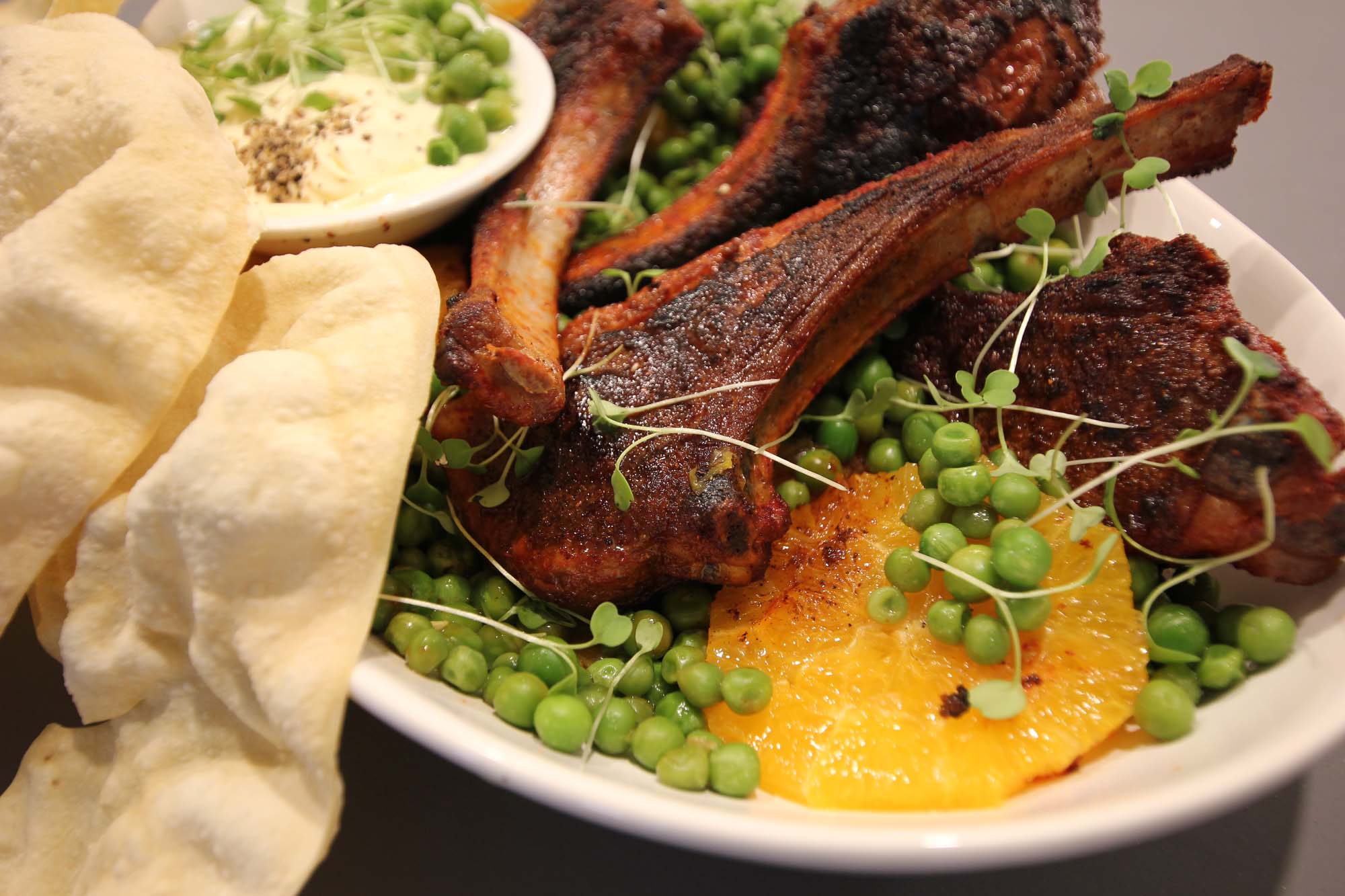 Tandoori Lamb Chops with Spiced Green Peas - Inspired Cuisine