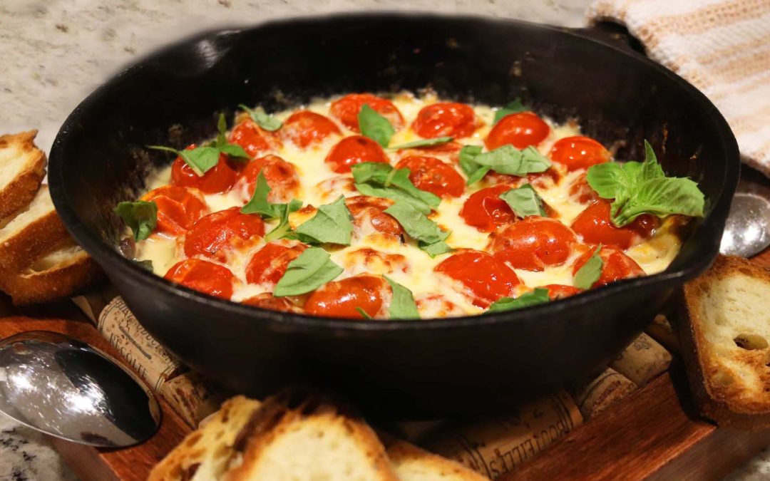 Tomato and Cheese Skillet Dip
