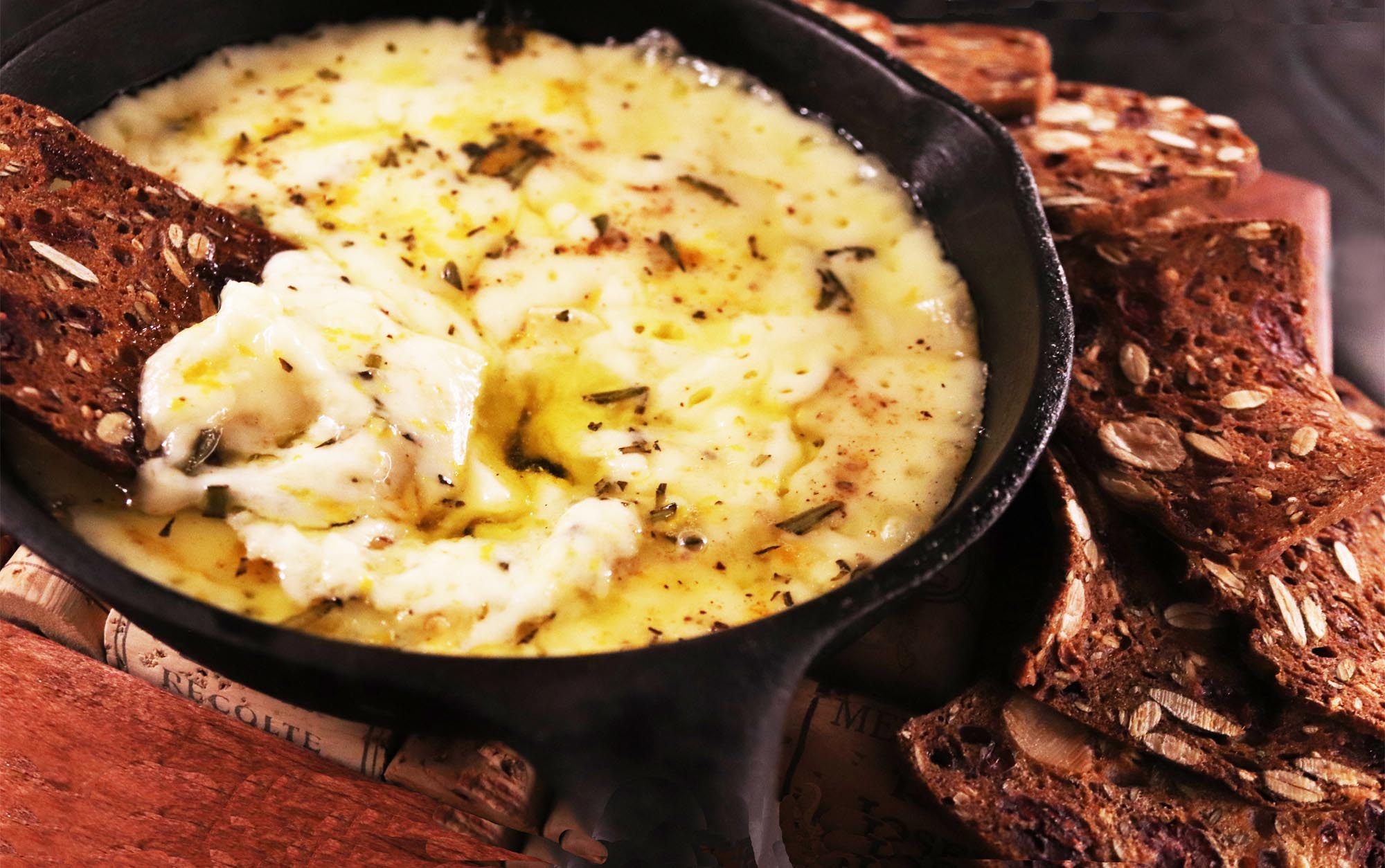 Baked Fontina Garlic, Rosemary and Honey - Inspired Cuisine