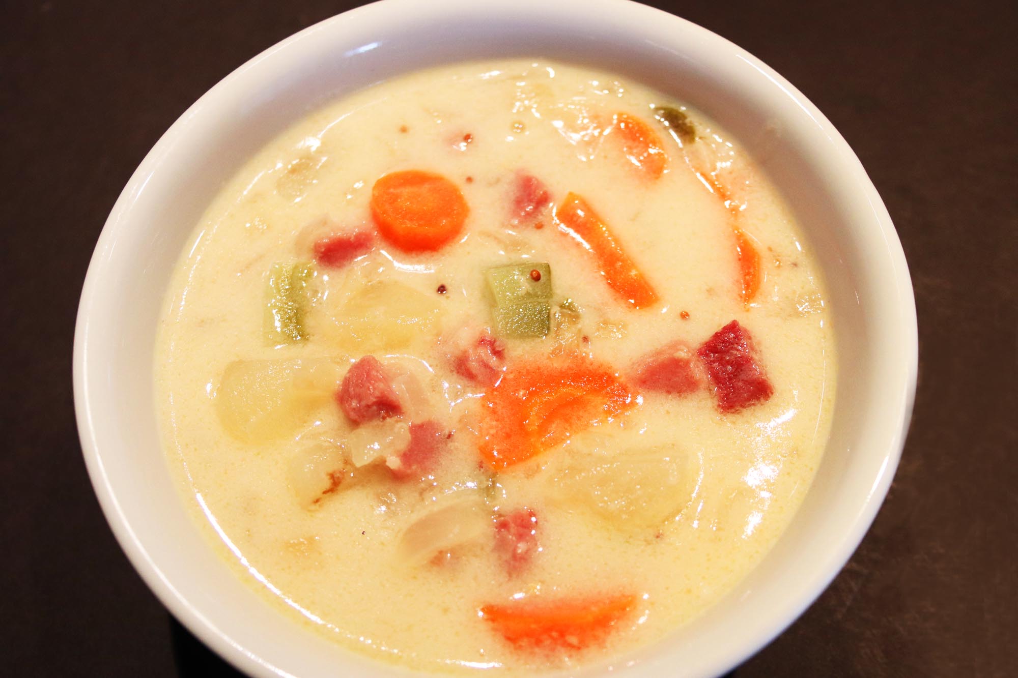Creamy Dill Pickle, Ham and Potato Soup - Inspired Cuisine