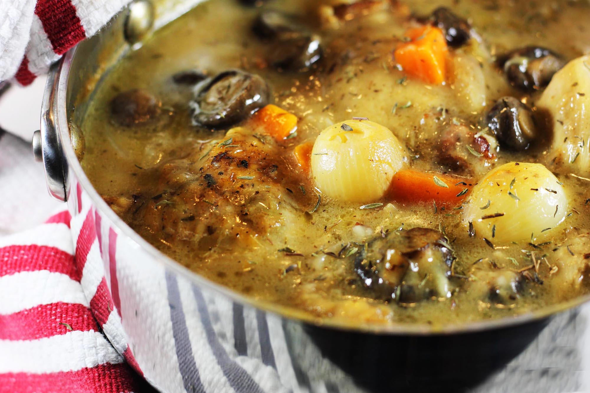 Coq au Vin Blanc - Inspired Cuisine