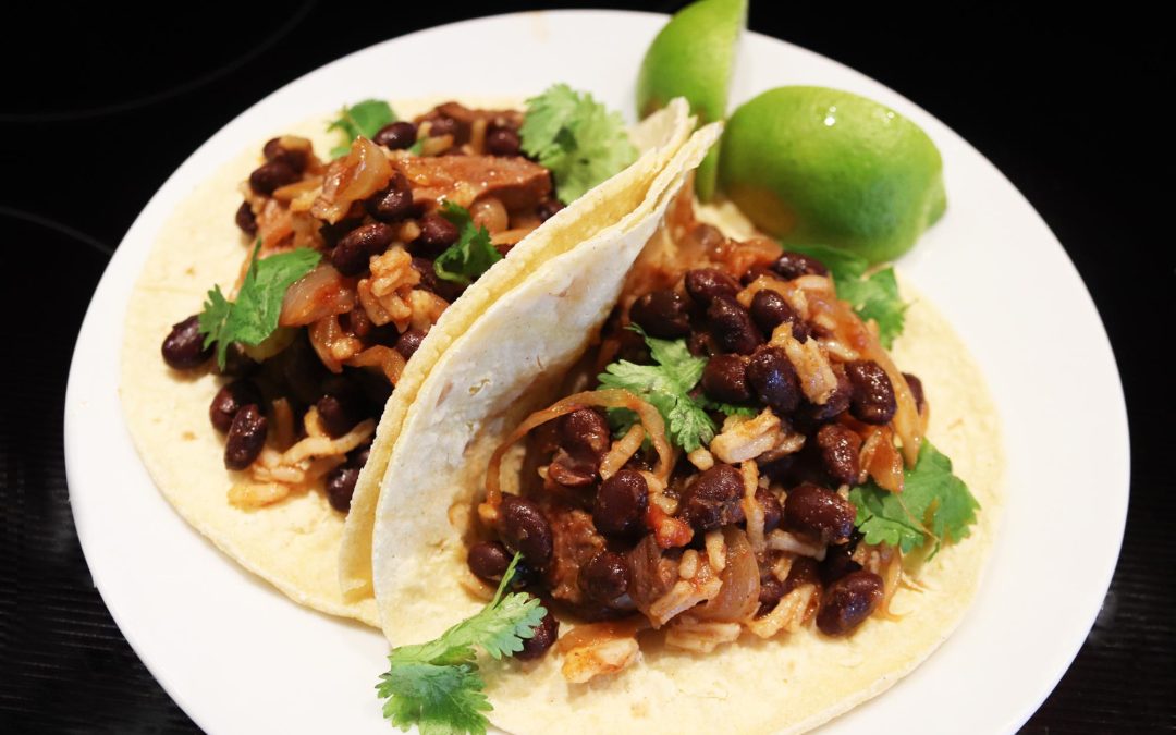 Black Bean, Rice and Beef Tacos