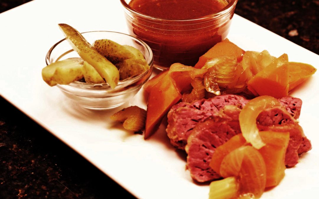 Corned Beef, Potatoes and Pickles