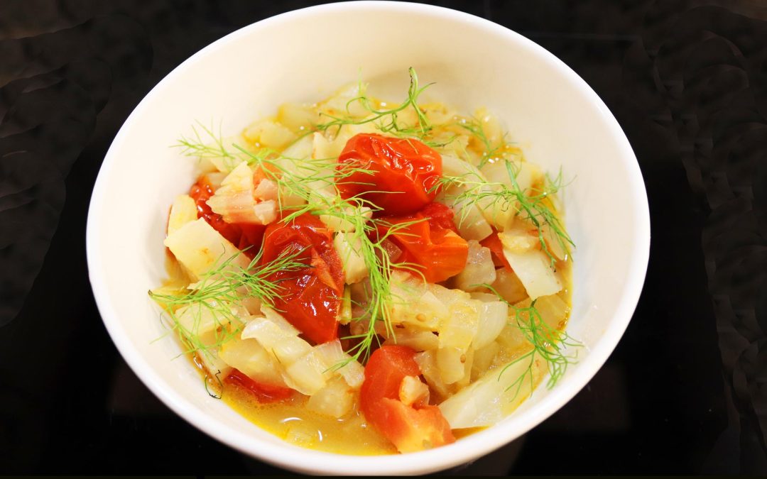 Braised Sweet Fennel and Baby Tomatoes