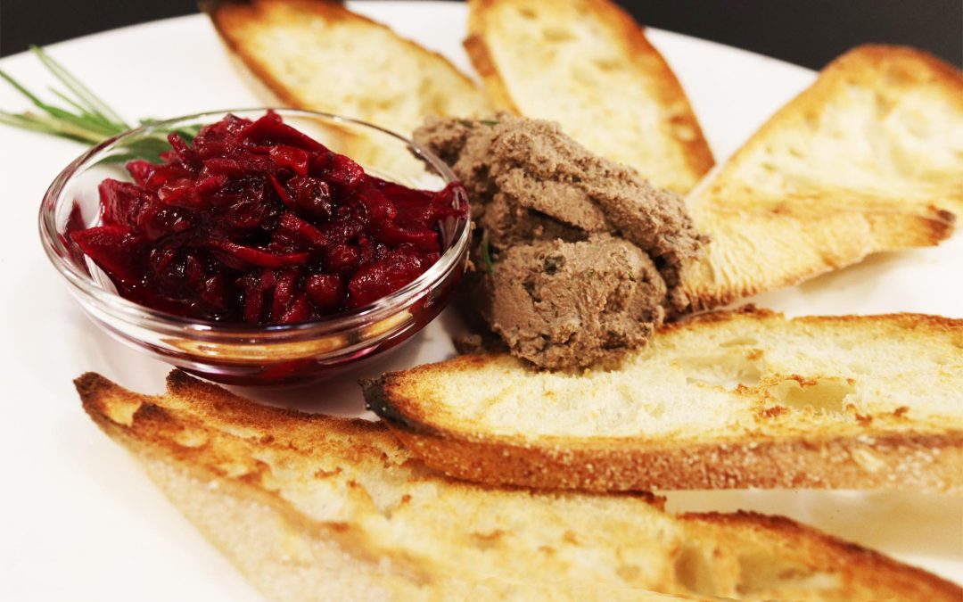 Rosemary and Port Liver Pâté with Beet and Lingonberry Chutney