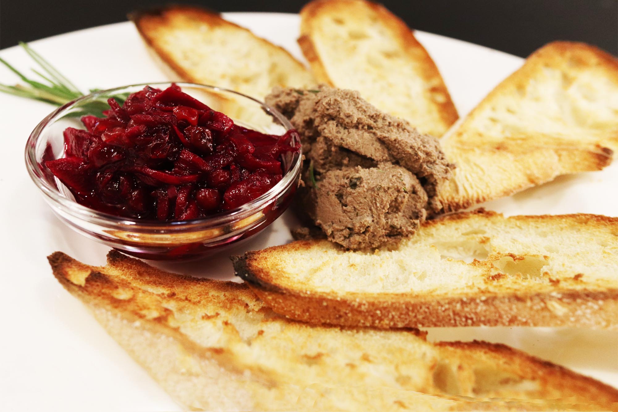 Rosemary and Port Liver Pâté with Beet and Lingonberry Chutney - Inspired Cuisine