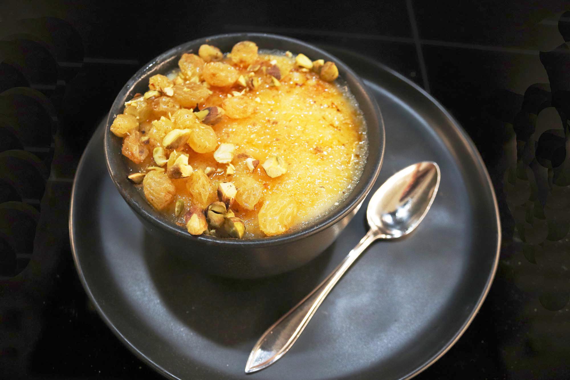 Rum and Raisin Custard Brûlée - Inspired Cuisine