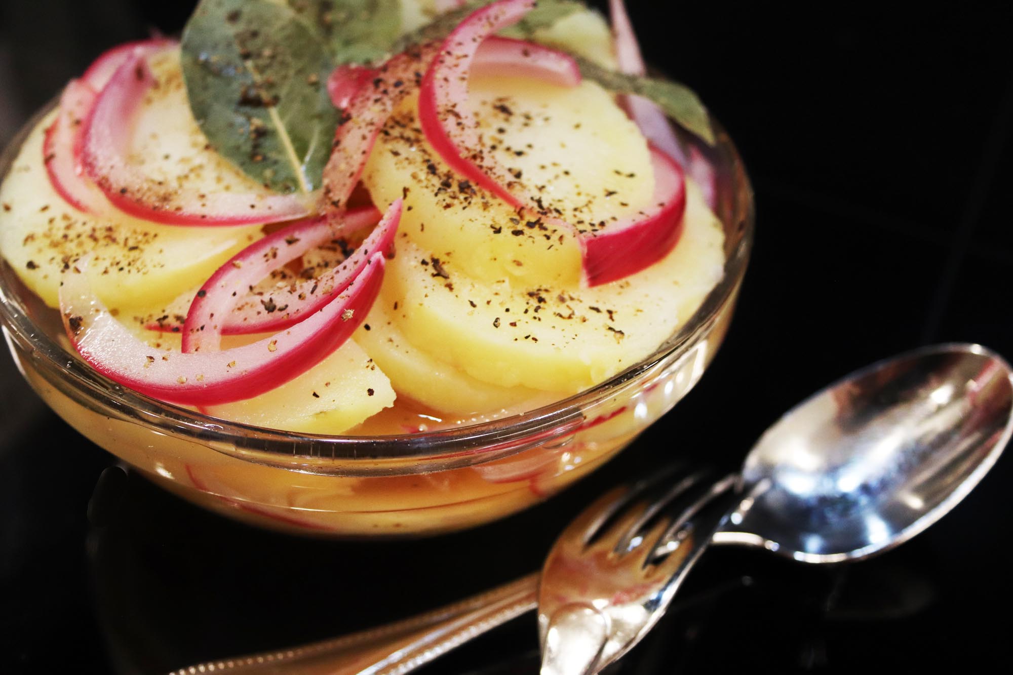 Simple Warm Potato and Onion Salad - Inspired Cuisine