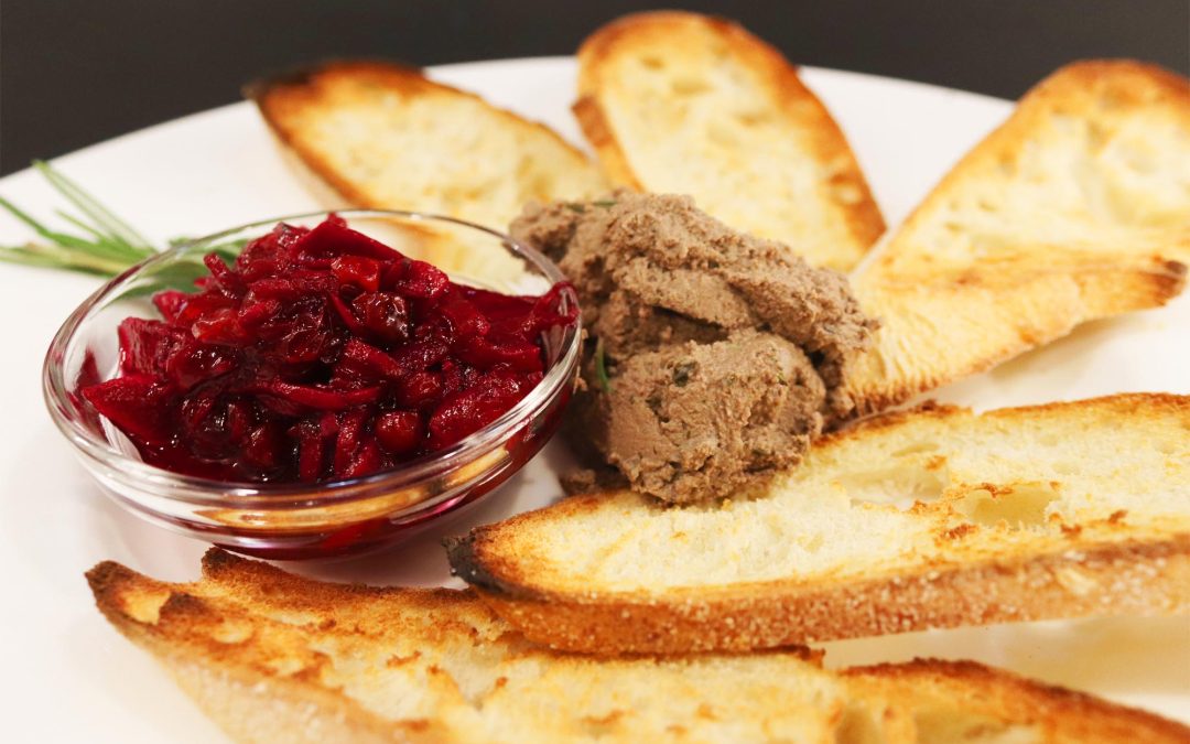 Rosemary and Port Liver Pâté with Beet and Lingonberry Chutney
