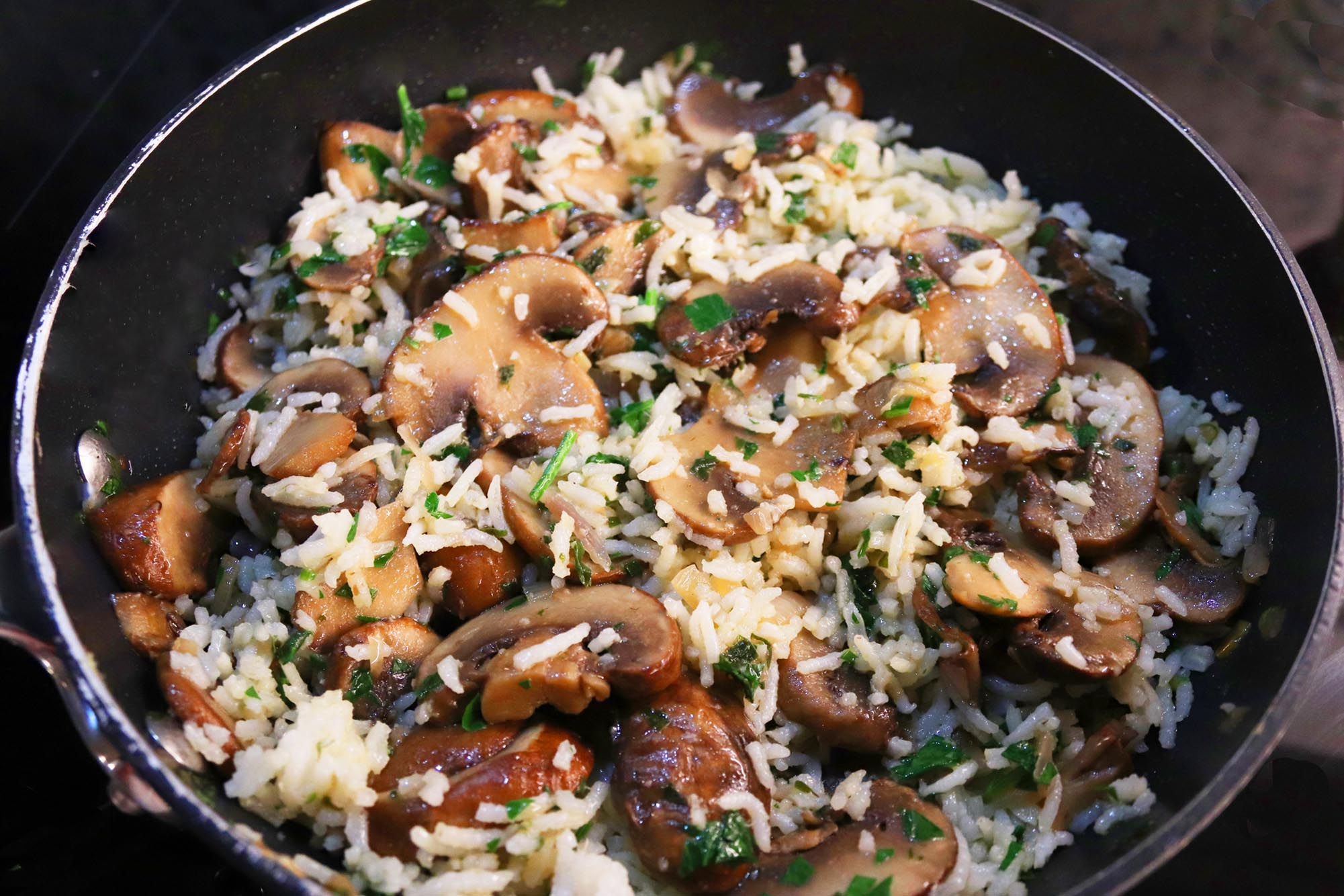Cremini Mushroom Rice - Inspired Cuisine