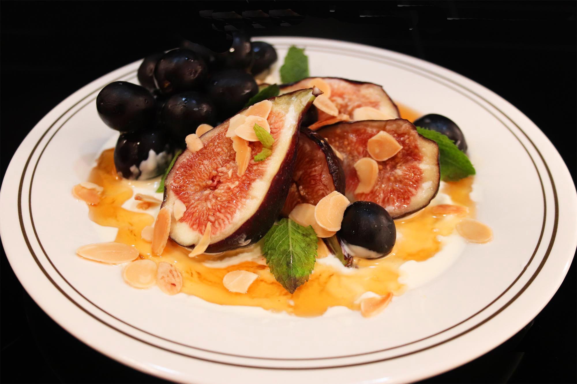 Honey Roasted Figs, Crème Fraîche and Limoncello - Inspired Cuisine