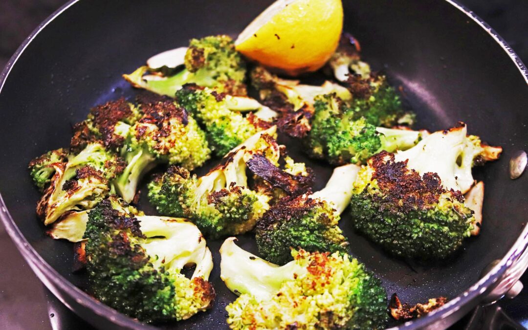 Pan Roasted Lemon Garlic Broccoli