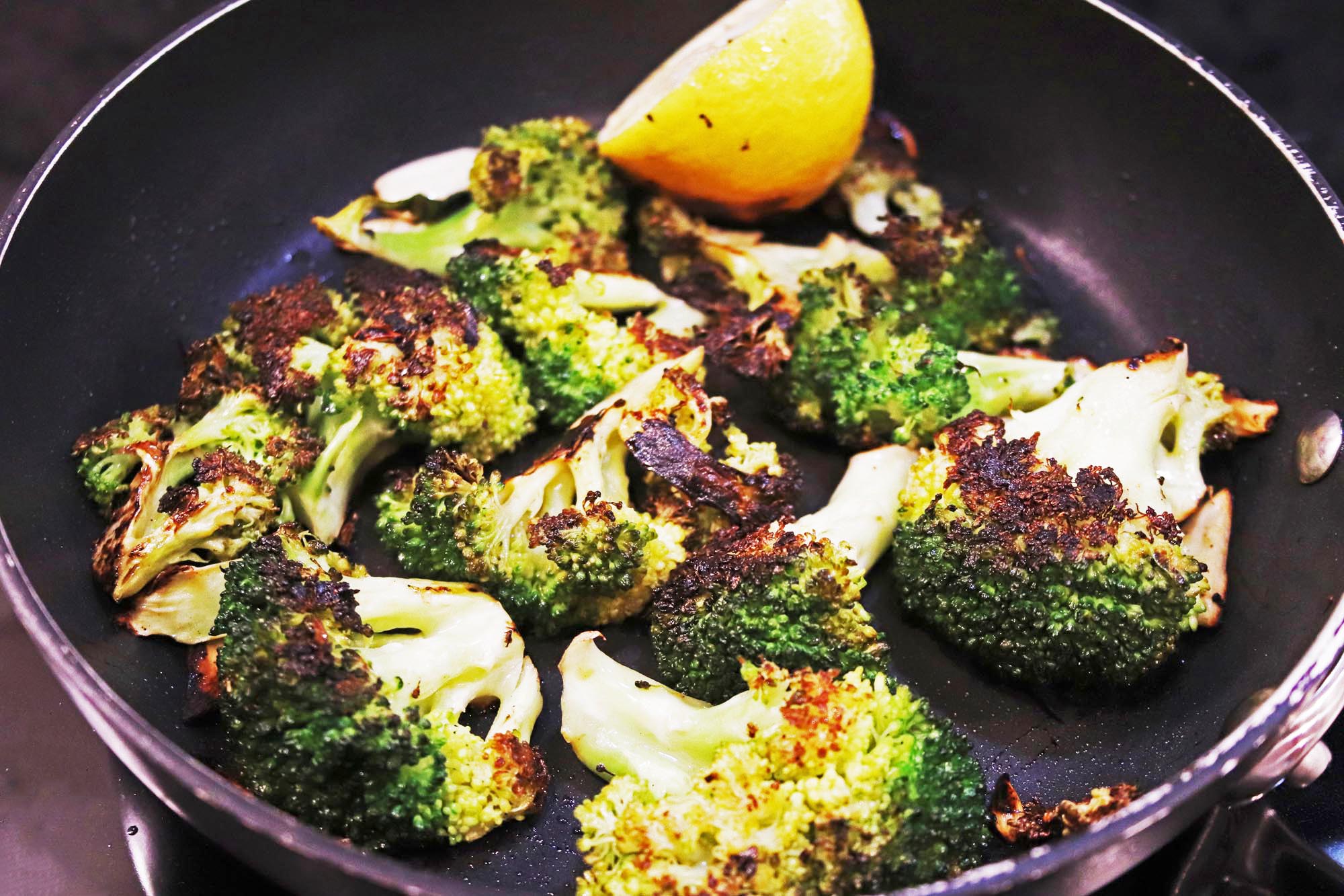 Pan Roasted Lemon Garlic Broccoli - Inspired Cuisine