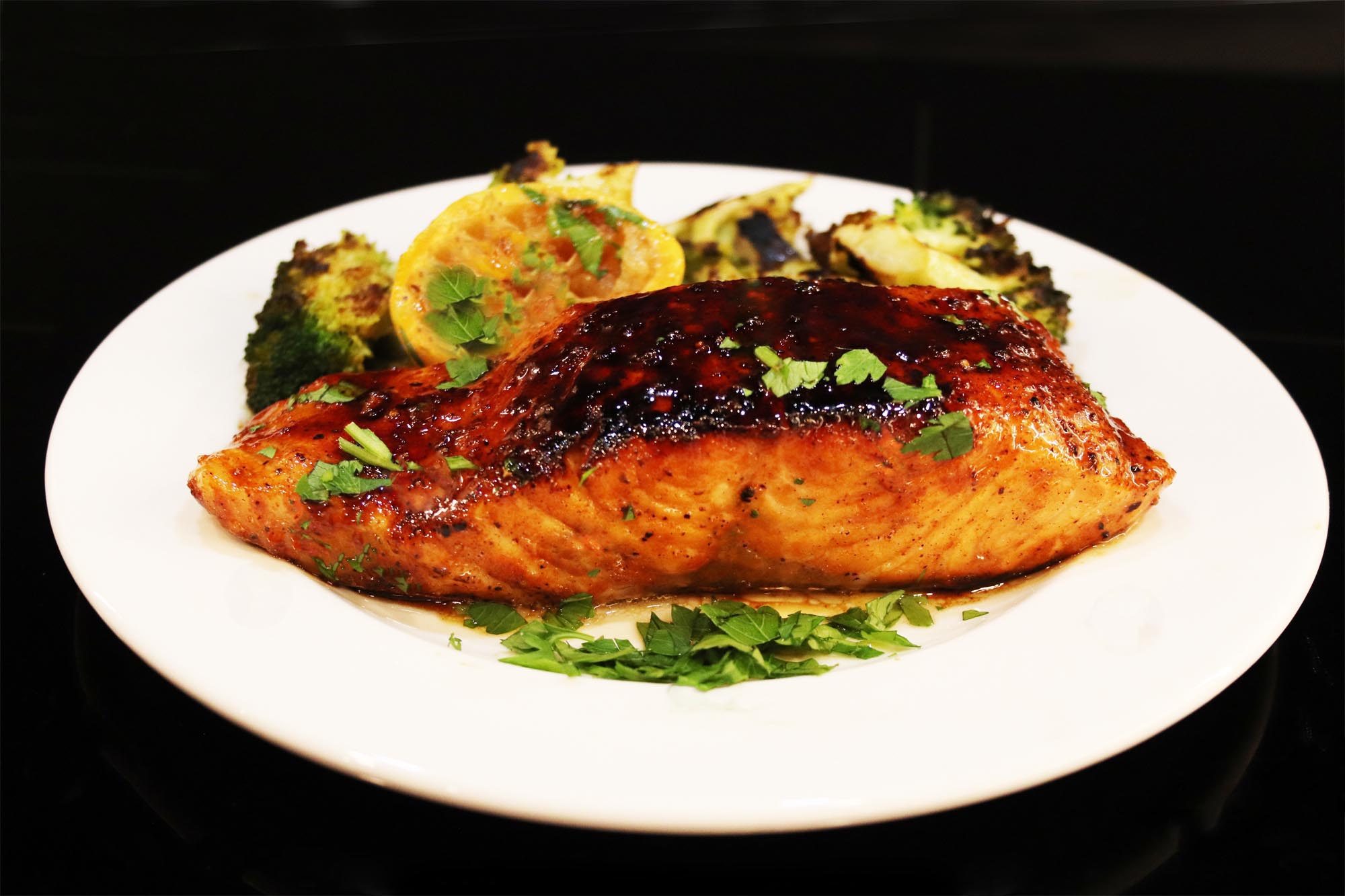 Brown Butter Basted Honey Garlic Seared Salmon - Inspired Cuisine