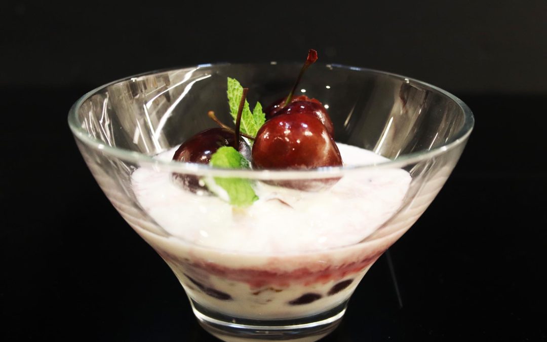 Drunken Cherry Pistachio Parfait