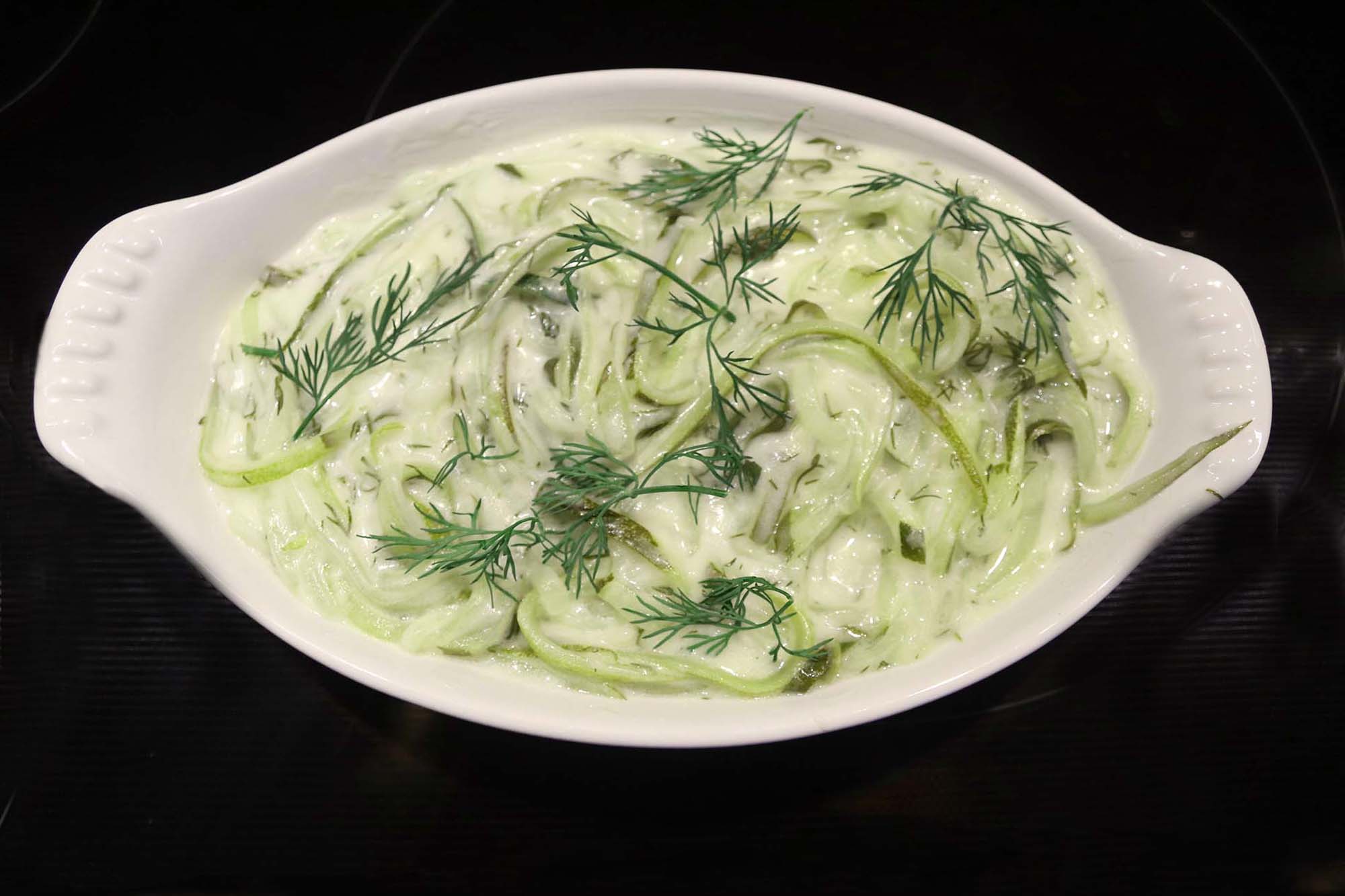 Creamy Summer Dilled Zucchini Squash - Inspired Cuisine